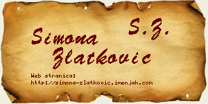 Simona Zlatković vizit kartica